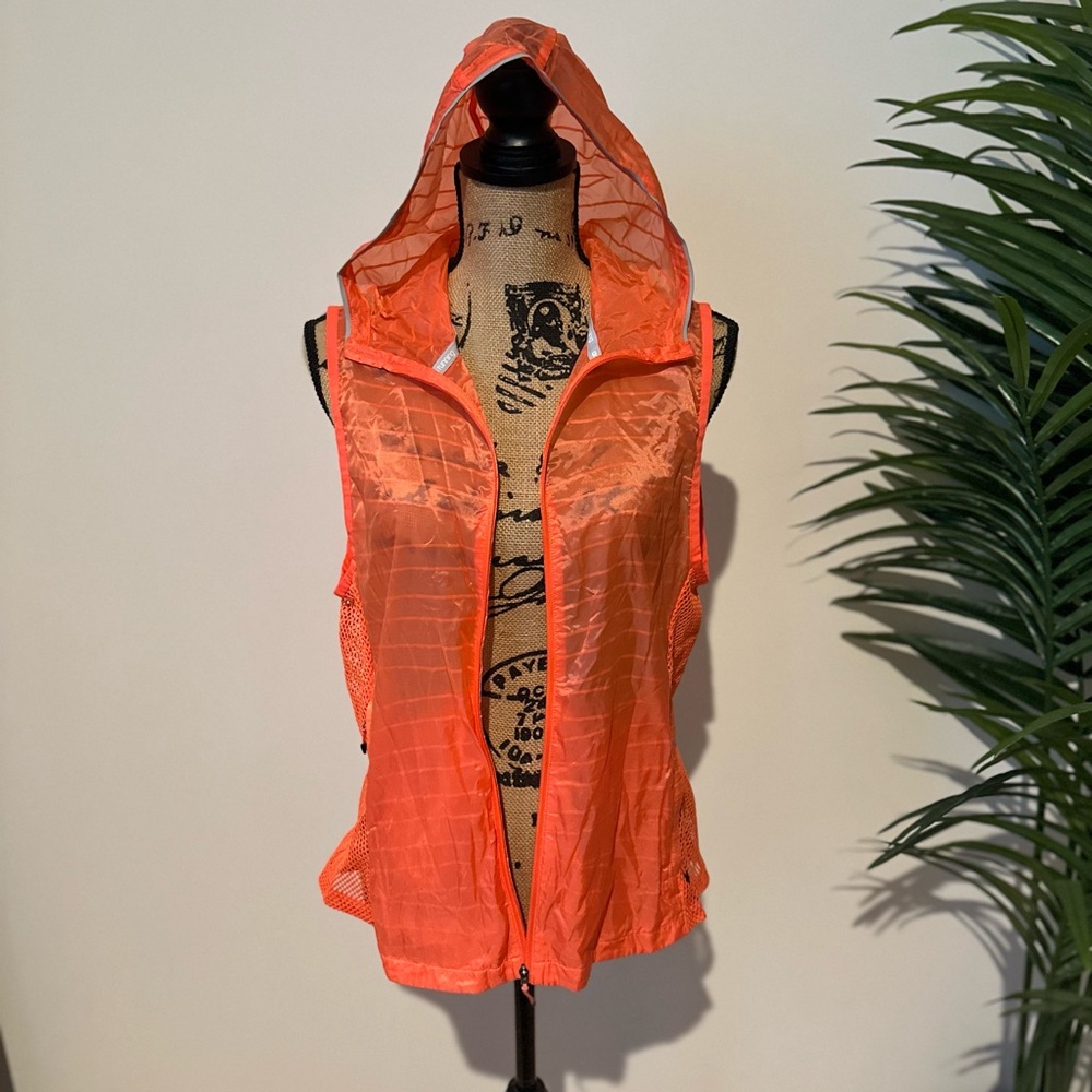 adidas Orange Lightweight Hooded Vest